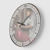Zahnarzt - Eindruck machen Große Wanduhr (Winkel)