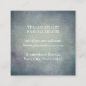 Zahnarzt Elegant Blumenzelt Zahnärztliche Versorgu Quadratische Visitenkarte (Rückseite)