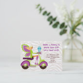 Zahnarzt-Empfehlungs-Karten-Roller-niedliche Fee Empfehlungskarte (Stehend Vorderseite)