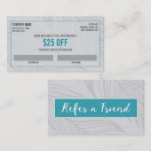 Zahnarzt-Empfehlungs-Visitenkarte Empfehlungskarte (Vorne/Hinten)