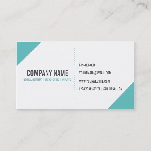 Zahnarzt-Empfehlungs-Visitenkarte Empfehlungskarte (Vorderseite)