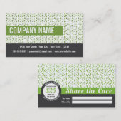 Zahnarzt-Empfehlungs-Visitenkarte Empfehlungskarte (Vorne/Hinten)