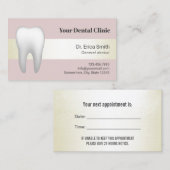 Zahnarzt erröten Rosa-u. Terminkarte (Vorne/Hinten)