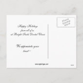 Zahnarzt-Feiertags-Karten Feiertagspostkarte (Rückseite)