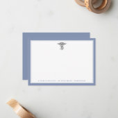 Zahnarzt | Flache Mitteilungskarte (Vorderseite/Rückseite Beispiel)