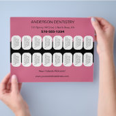 Zahnarzt, Flyer der Zahnmedizin mit Abriss der Zäh (Hand)