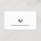 Zahnarzt| Füllstand Visitenkarte (Rückseite)