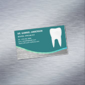 Zahnarzt für Aquamarine Stahlzahn Magnetische Visitenkarte (Beispiel)