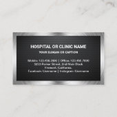 Zahnarzt für Carbon Fiber Steel Tooth Visitenkarte (Rückseite)