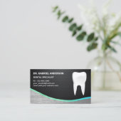 Zahnarzt für Carbon Fiber Steel Tooth Visitenkarte (Stehend Vorderseite)