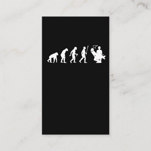 Zahnarzt für Evolution mit Zahnarzt Visitenkarte (Vorderseite)