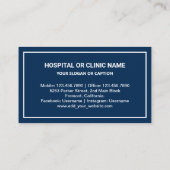 Zahnarzt für Gold und Navy Blue Tooth Visitenkarte (Rückseite)