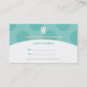 Zahnarzt für Kinder | Pädiatrische Zahnärztin Terminkarte (Rückseite)