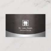 Zahnarzt für moderne Leder- und Metallzahnärzte Visitenkarte (Vorderseite)