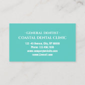 Zahnarzt für moderne Zähne Visitenkarte (Rückseite)