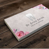 Zahnarzt für Vintage Blumenzähne Visitenkarte