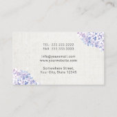 Zahnarzt für Vintagen Glitzer mit Blumenzaun Zahnä Visitenkarte (Rückseite)