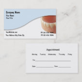 Zahnarzt-Geschäft Cards_2 Terminkarte (Vorne/Hinten)