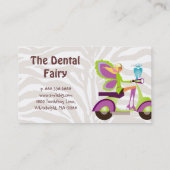 Zahnarzt-Geschäfts-Karten-Roller-niedliche Fee Visitenkarte (Rückseite)
