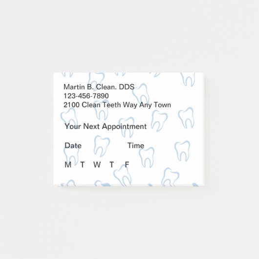 Zahnarzt-Geschäfts-Posten Posten-it® Anmerkungen Post-it Klebezettel (Vorderseite)