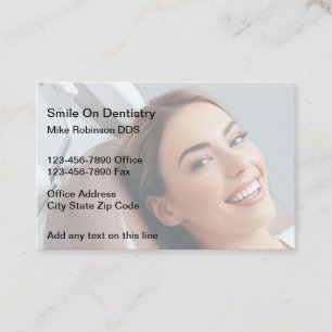 Zahnarzt Geschäftskarten Smile Thema Visitenkarte