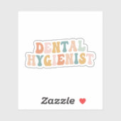 Zahnarzt, Geschenk des Zahnhygienisten Grad Aufkleber (Blatt)