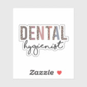 Zahnarzt, Geschenk des Zahnhygienisten Grad Aufkleber (Blatt)