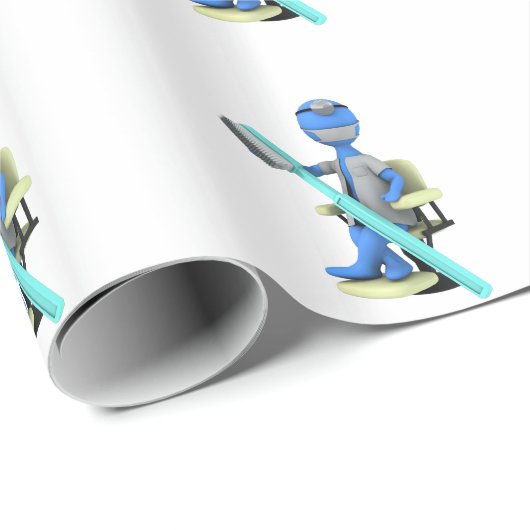 Zahnarzt Geschenkpapier (Rolleneckpunkt)