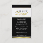 Zahnarzt-Goldmetallisches Skript Visitenkarte (Rückseite)