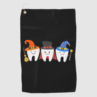 Zahnarzt Halloween Zähne Zahnmedizin Golfhandtuch