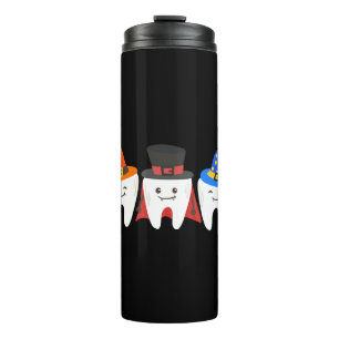 Zahnarzt Halloween Zähne Zahnmedizin Thermosbecher