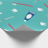 Zahnarzt-Instrument-nahtloses Muster Geschenkpapier (Ecke)