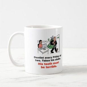 Zahnarzt jeden Freitag: Büro-Golfer-Tasse Kaffeetasse