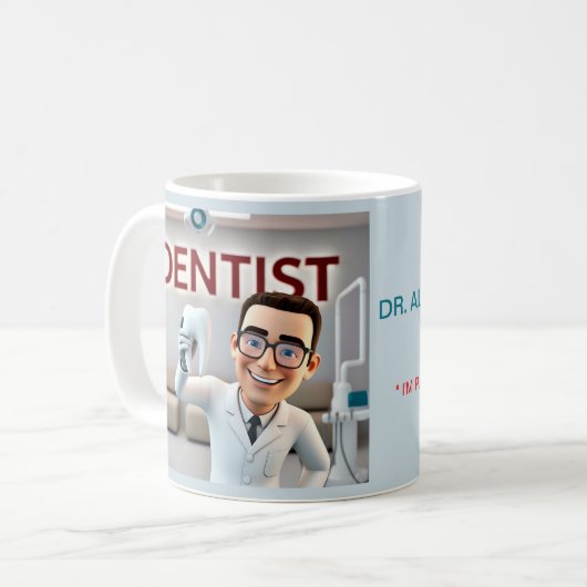 "ZAHNARZT" KAFFEETASSE (Vorderseite Links)