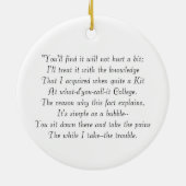 Zahnarzt-Katze, die Zahn zieht Keramikornament (Hinten)