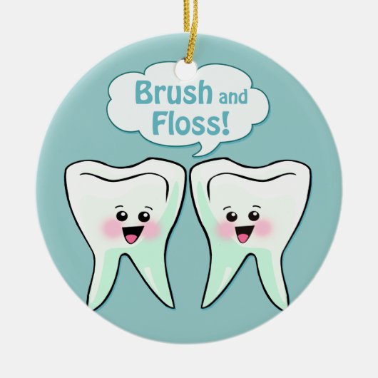 Zahnarzt Keramik Ornament (Vorne)