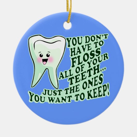 Zahnarzt Keramik Ornament (Vorne)