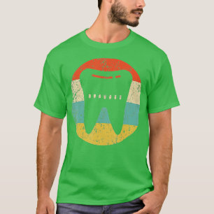 Zahnarzt Kieferorthopäde Vintage Retro Zahn T-Shirt