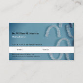 Zahnarzt Kieferorthopädie moderne unsichtbare Alig Terminkarte (Vorderseite)