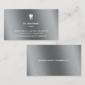 Zahnarzt | Klassischer Graphic Metallic Visitenkarte (Vorne/Hinten)