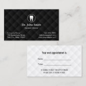 Zahnarzt Klassischer schwarzer Zahnarzt Terminkarte (Vorne/Hinten)
