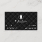 Zahnarzt Klassischer schwarzer Zahnarzt Terminkarte (Vorderseite)