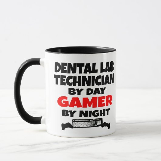 Zahnarzt Labrador Gamer Tasse (Links)