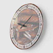 Zahnarzt - Labrador - Zahnlabor Große Wanduhr (Winkel)