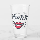 Zahnarzt-Lächeln Glas (Rückseite)