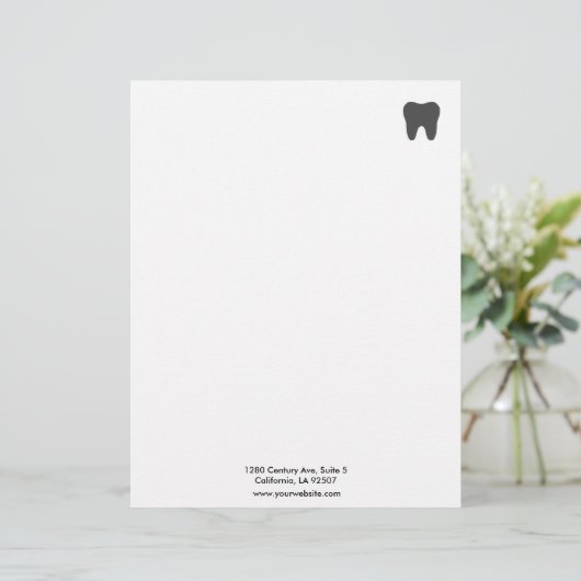 Zahnarzt Letterhead Briefkopf (Stehend Vorderseite)