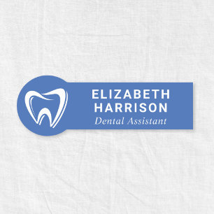 Zahnarzt-Logo Zahnarztpraxis Blau Namensschild