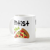 Zahnarzt-(lustige) Pizza Kaffeetasse (Vorderseite Links)