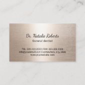 Zahnarzt Luxus Geometric Gold Circles Zahnarzt Visitenkarte (Rückseite)