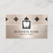 Zahnarzt Luxus Geometric Gold Circles Zahnarzt Visitenkarte (Vorderseite)